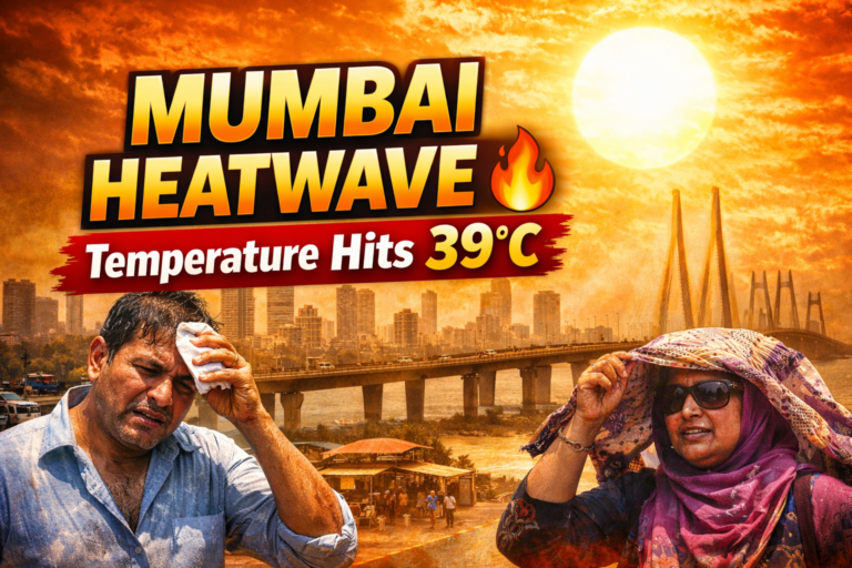 मुंबई में बढ़ी भीषण गर्मी, 39°C तक पहुंचा तापमान — IMD का हीटवेव अलर्ट