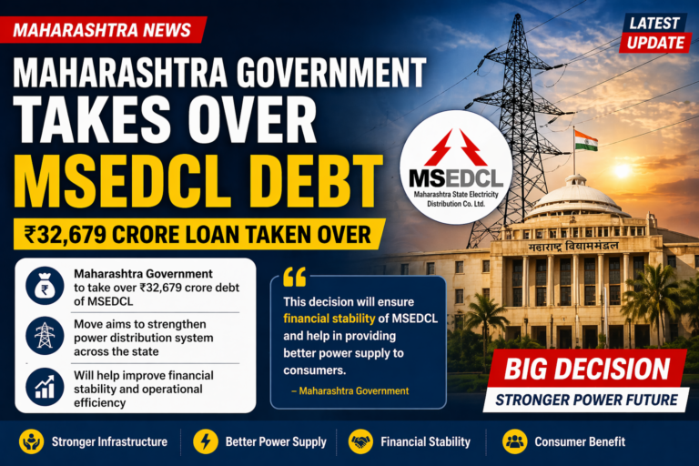 MSEDCL कर्ज पर महाराष्ट्र सरकार का बड़ा फैसला, ₹32,679 करोड़ Debt अपने ऊपर लिया