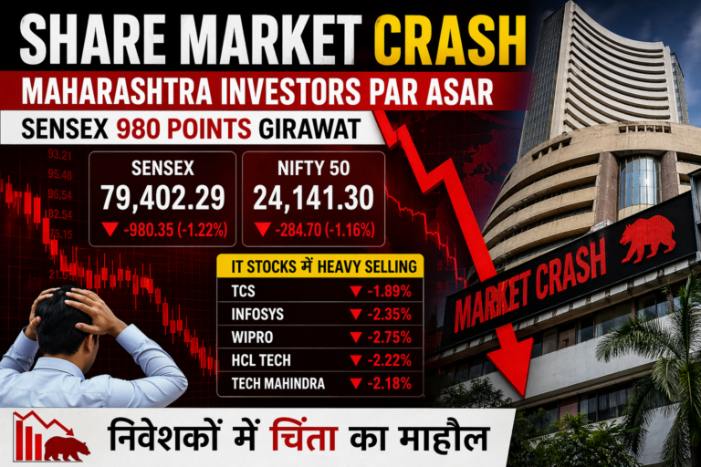Share Market Crash: Maharashtra Investors Par Bada Asar, Sensex 980 Points Tuta