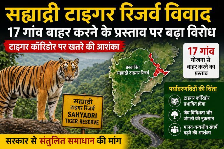 सह्याद्री टाइगर रिजर्व विवाद: 17 गांव बाहर करने के प्रस्ताव पर बढ़ी चिंता