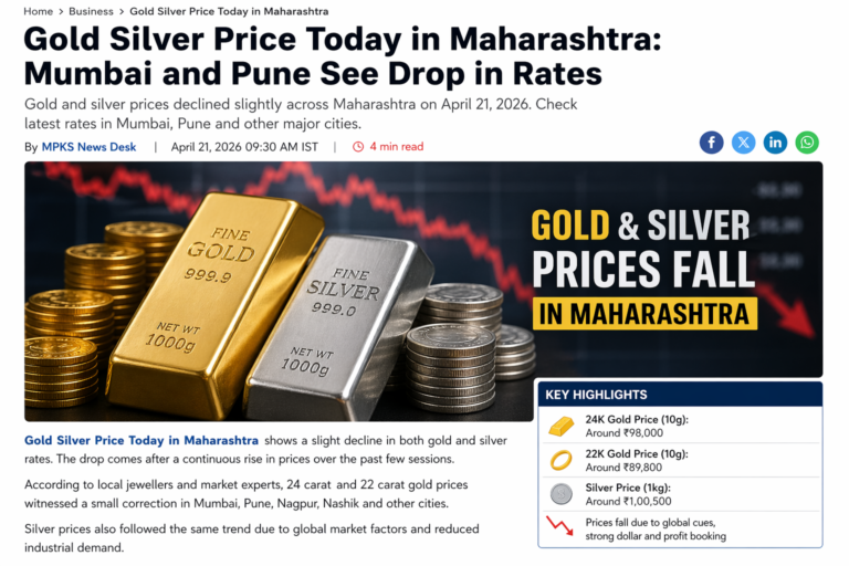 Gold Silver Price Today in Maharashtra: Mumbai aur Pune mein Sona-Chandi ke Daam Mein Halki Girawat