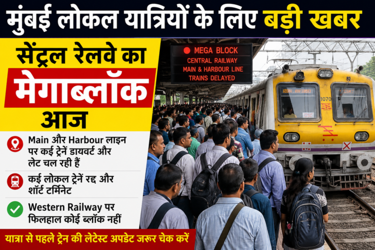 Mumbai Local Mega Block Today: यात्रियों की बढ़ी परेशानी, Main और Harbour लाइन पर ट्रेनें लेट