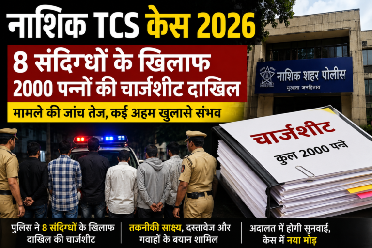 नाशिक TCS केस 2026: 8 संदिग्धों के खिलाफ 2000 पन्नों की चार्जशीट, जांच में तेजी