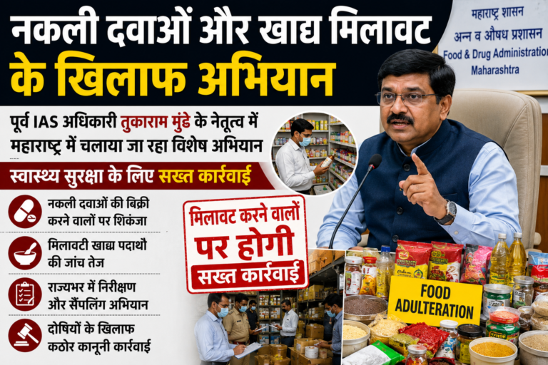 नकली दवाओं और खाद्य मिलावट के खिलाफ अभियान: महाराष्ट्र में स्वास्थ्य सुरक्षा को लेकर बड़ी कार्रवाई