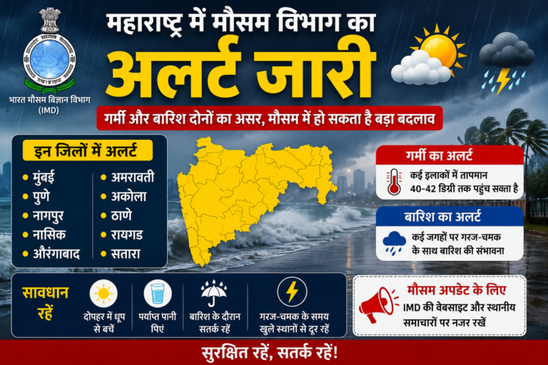 Maharashtra Weather Alert: राज्य में गर्मी और बारिश दोनों को लेकर मौसम विभाग का बड़ा अपडेट