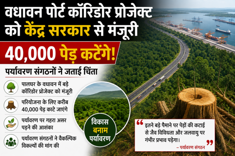 Vadhavan Port Corridor Project: पालघर में विकास बनाम पर्यावरण की बहस तेज, 40 हजार पेड़ कटने पर विवाद