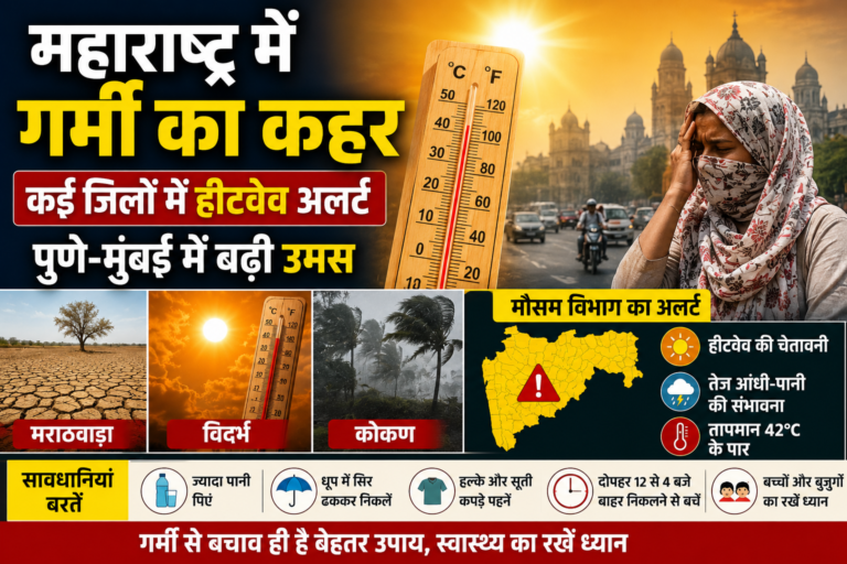 महाराष्ट्र में गर्मी का कहर: कई जिलों में हीटवेव अलर्ट, लोगों का हाल बेहाल