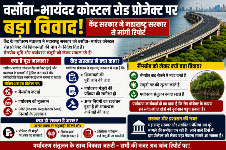 वर्सोवा–भायंदर कोस्टल रोड प्रोजेक्ट पर बड़ा विवाद!
