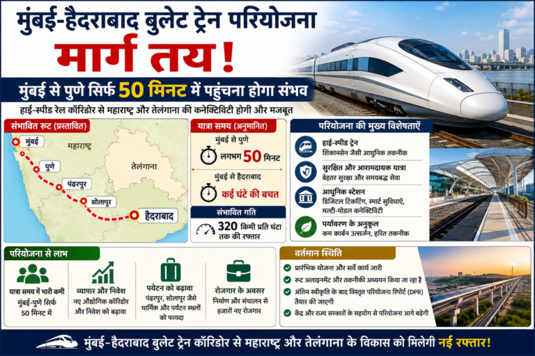 मुंबई–हैदराबाद बुलेट ट्रेन परियोजना — पूरी जानकारी