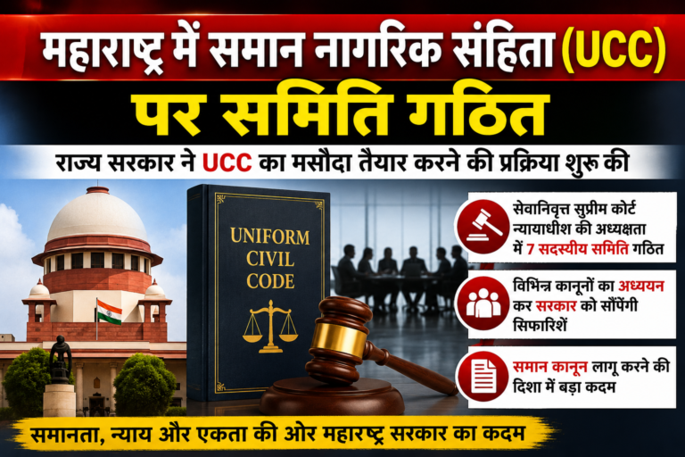 महाराष्ट्र में समान नागरिक संहिता समिति गठित, यूनिफॉर्म सिविल कोड के मसौदे की तैयारी शुरू