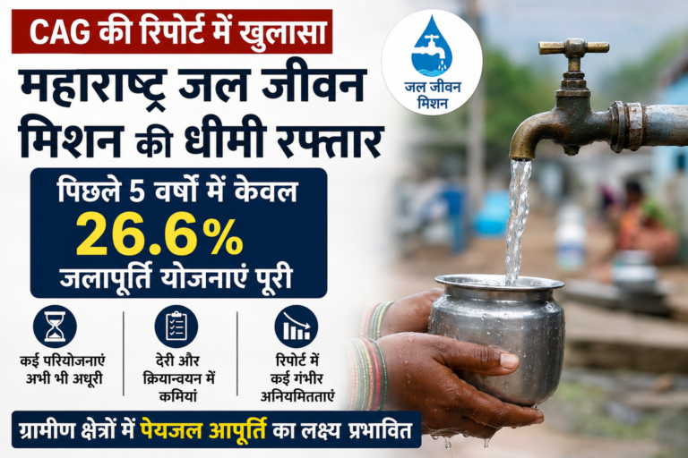 महाराष्ट्र जल जीवन मिशन रिपोर्ट: CAG ऑडिट में सामने आई योजनाओं की धीमी प्रगति