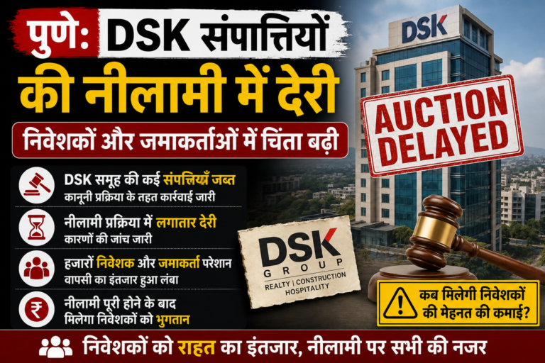 DSK संपत्तियों की नीलामी में देरी से बढ़ी निवेशकों की चिंता, राहत का इंतजार हुआ लंबा
