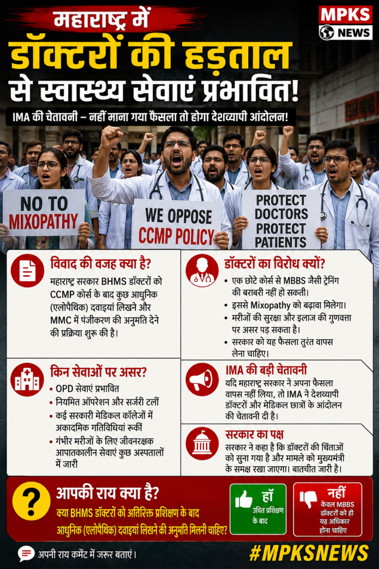 🚨 महाराष्ट्र में डॉक्टरों की हड़ताल से स्वास्थ्य सेवाएं प्रभावित! आखिर क्या है पूरा मामला? #MPKSNews